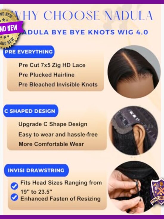 Glueless Human Hair Wig 16in Curly 150% Density Pre Cut HD Lace main image 5